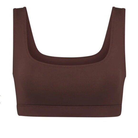Skims 2X SWIM TANK BIKINI TOP Cocoa Brown NWT - Picture 1 of 5